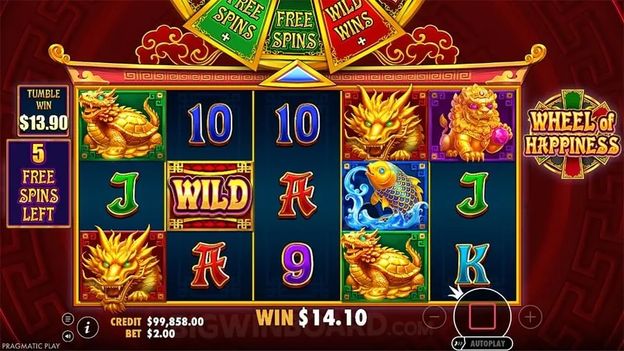 Ancient Egyptian themed slot game with golden symbols